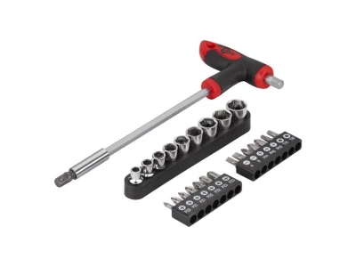 Викрутка Т-подібна з комплектом насадок 25 од. INTERTOOL HT-0422