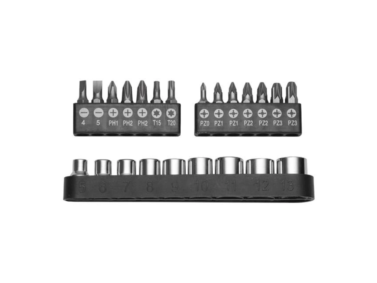 Викрутка Т-подібна з комплектом насадок 25 од. INTERTOOL HT-0422 