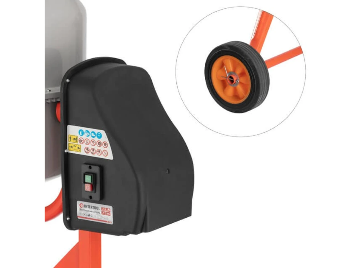 Бетоносмеситель 650 Вт, 160 л, 24-29 об/мин INTERTOOL DT-9160 