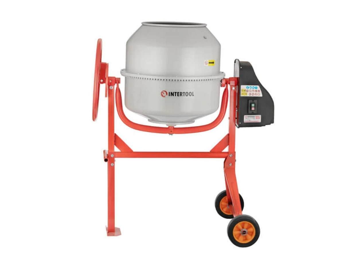 Бетоносмеситель 850 Вт, 180 л, 24-29 об/мин INTERTOOL DT-9180 