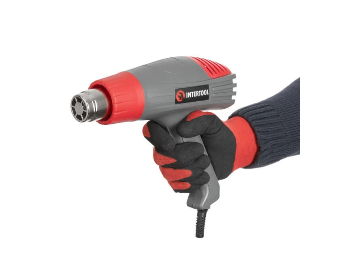 Фен технический 2000 Вт, 2 режима, 400-600 °С, 300-500 л/мин INTERTOOL DT-2416 