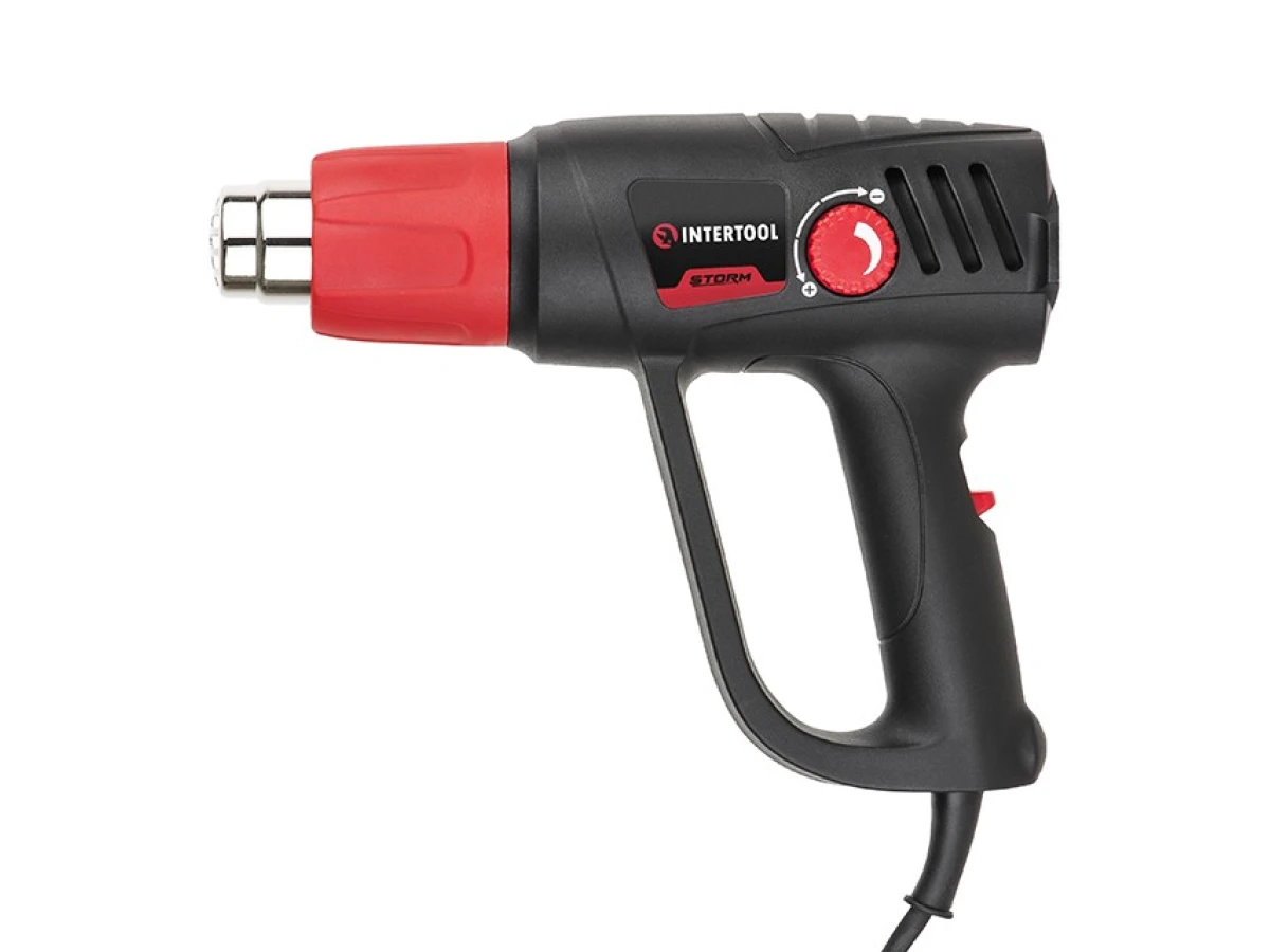 Фен технический 2000 Вт, 2 режима, регулировка, 50-600 °C, 250-500 л/мин INTERTOOL WT-1020 