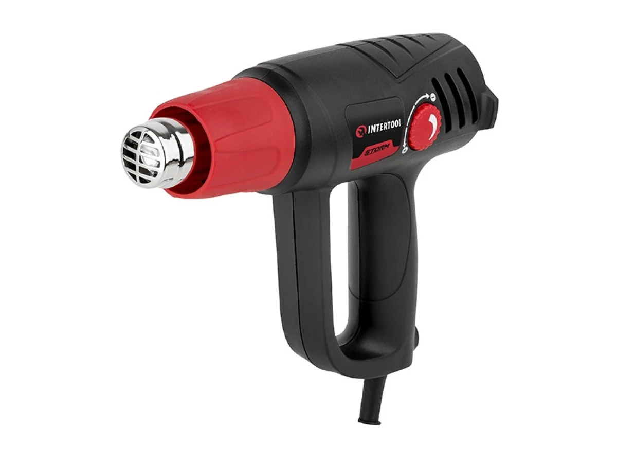 Фен технический 2000 Вт, 2 режима, регулировка, 50-600 °C, 250-500 л/мин INTERTOOL WT-1020 