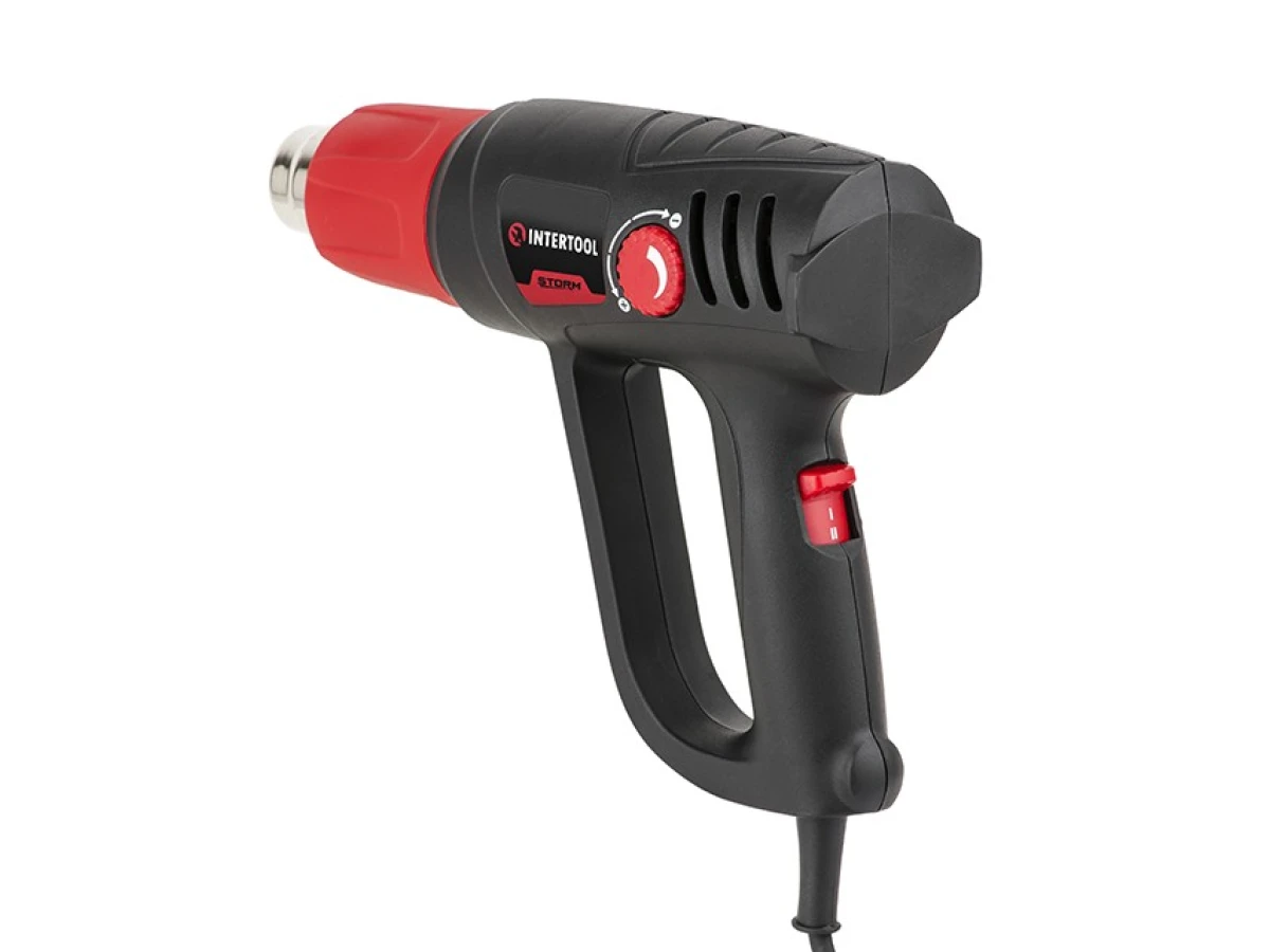 Фен технический 2000 Вт, 2 режима, регулировка, 50-600 °C, 250-500 л/мин INTERTOOL WT-1020 
