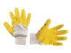 Перчатка стекольщика тканевая покрытая рифленым латексом на ладони (желтая) (ящик 120 пар) INTERTOOL SP-0002W 