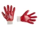 Перчатка маслостойкая х/б трикотаж, покрытая PVC, c вязаным манжетом (красная) INTERTOOL SP-0006 