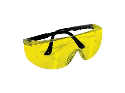 Очки защитные желтые, материал поликарбонат,регулируемые заушины черного цвета, материал нейлон, защита от удара INTERTOOL SP-0099