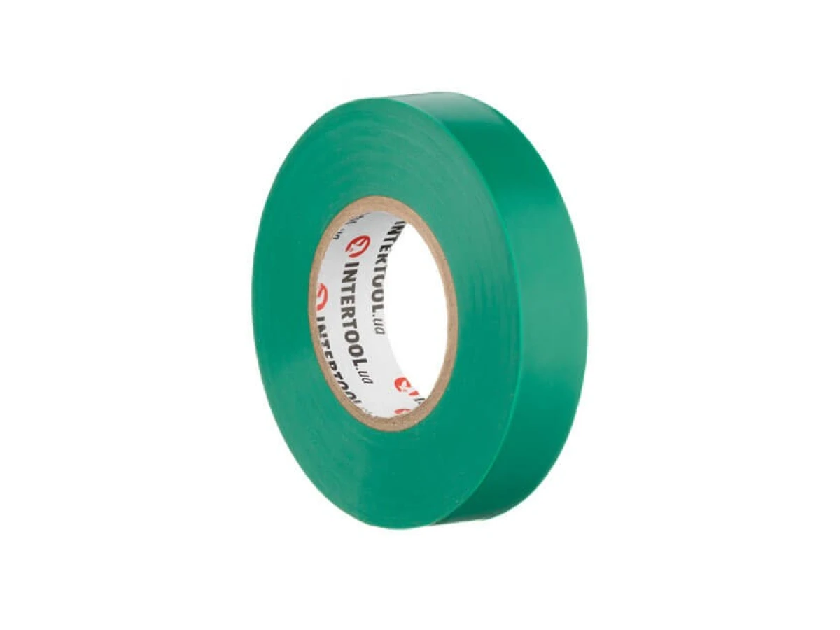 Стрічка ізоляційна, 17 мм * 25 м * 0.15 мм, зелена INTERTOOL IT-0061 
