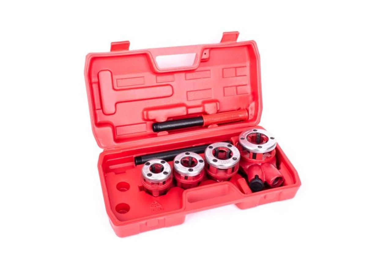 Набор плашек 4 шт для нарезки резьбы 1/2"; 3/4"; 1"; 1 1/4" INTERTOOL SD-8004 