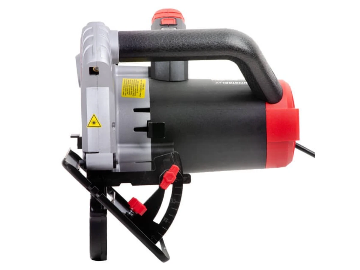 Пила дискова 1800 Вт, 5000 об/хв., кут 90°-45°, Глибина розпилу 73-48 мм, диск 210*30 мм, 40 зубців, лазер INTERTOOL WT-0621 