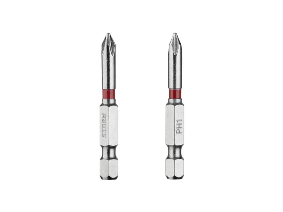 Комплект викруткових насадок PH1 1/4" * 50мм, S2, уп. 2 од., STORM INTERTOOL VT-0211 