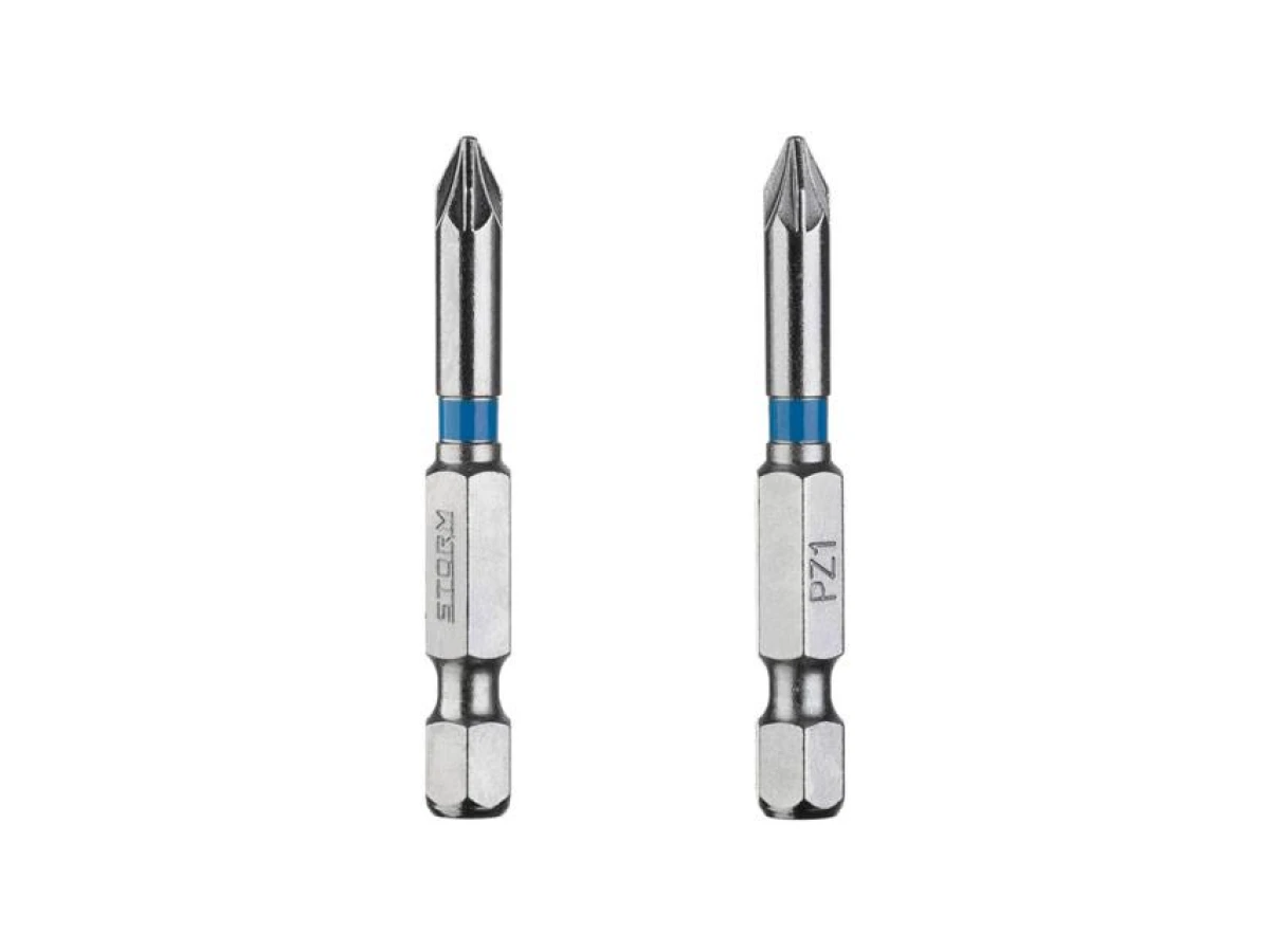 Комплект викруткових насадок PZ1 1/4" * 50мм, S2, уп. 2 од., STORM INTERTOOL VT-0214 