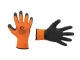 Перчатка трикотажная, синтетическая, оранжевая, покрыта черным рифленым латексом, 9" INTERTOOL SP-0120 