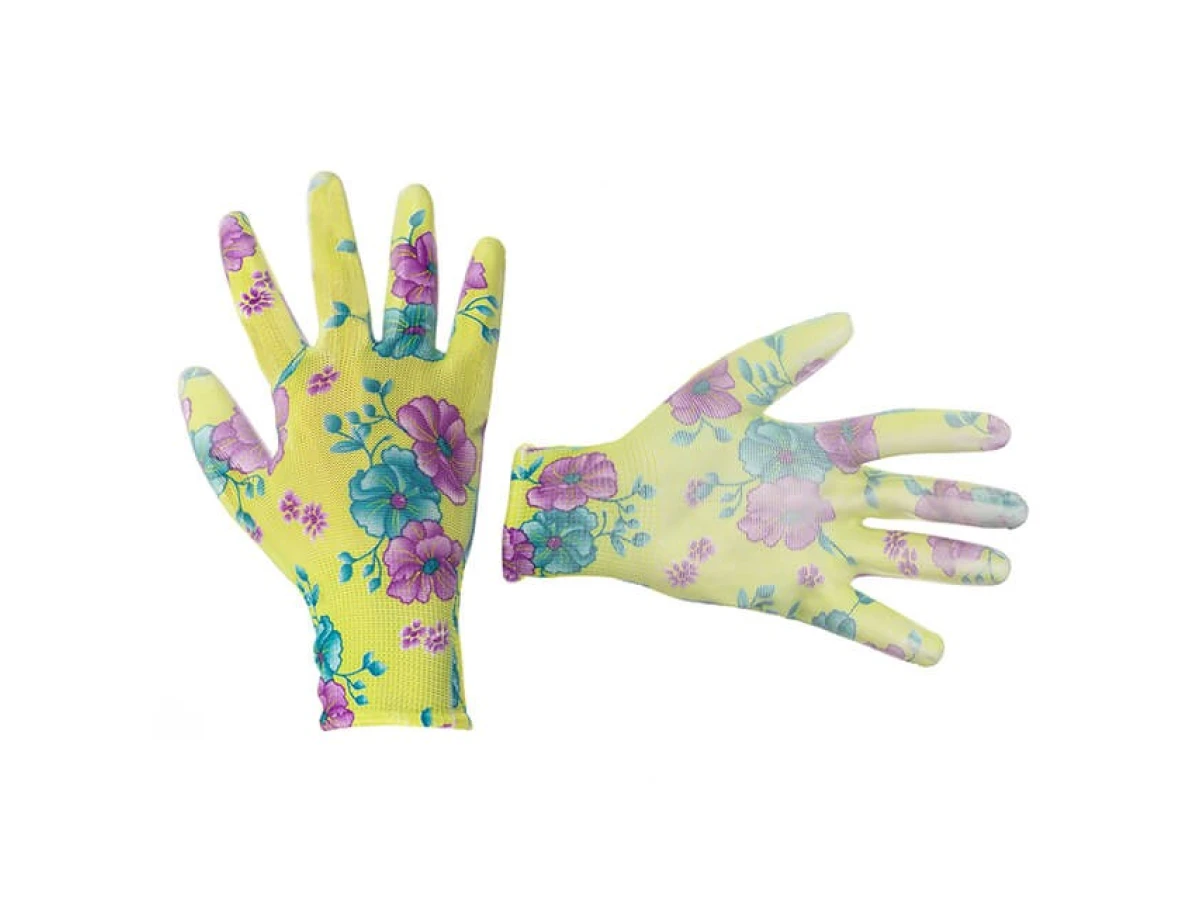 Перчатка садовая с нитриловым покрытием 8" зеленая INTERTOOL SP-0161 