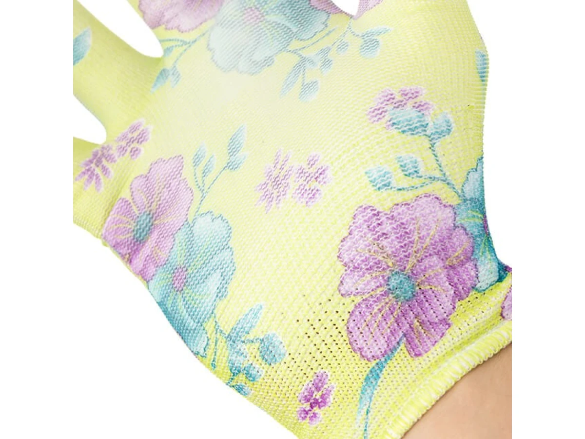 Перчатка садовая с нитриловым покрытием 8" зеленая INTERTOOL SP-0161 