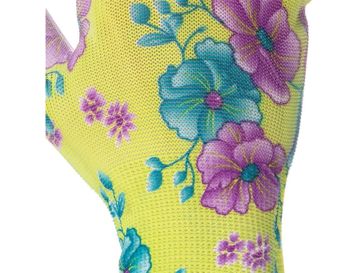 Перчатка садовая с нитриловым покрытием 8" зеленая INTERTOOL SP-0161 