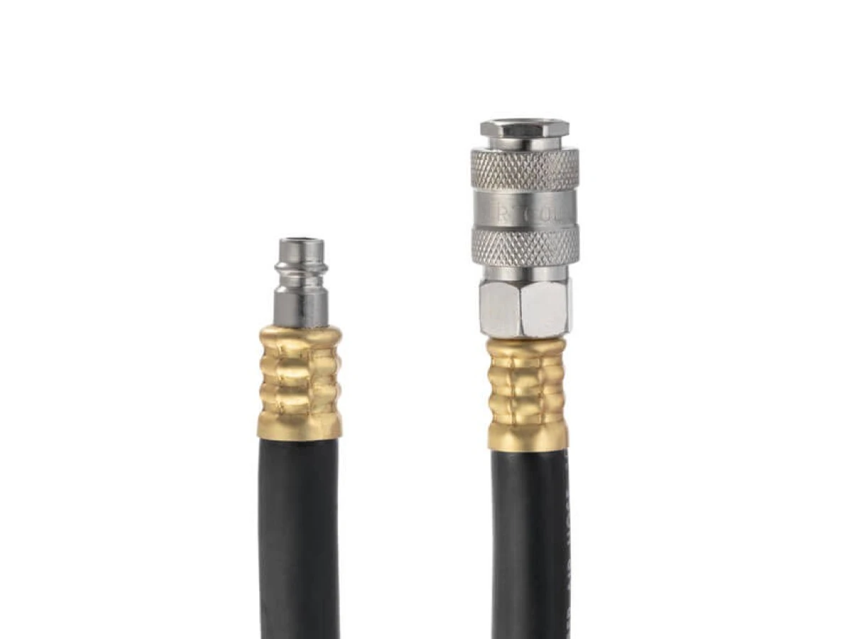 Шланг гумовий повітряний армований, 20 атм, 10*17 мм, 15 м, зі швидкороз'ємними з'єднаннями, STORM INTERTOOL PT-1739 