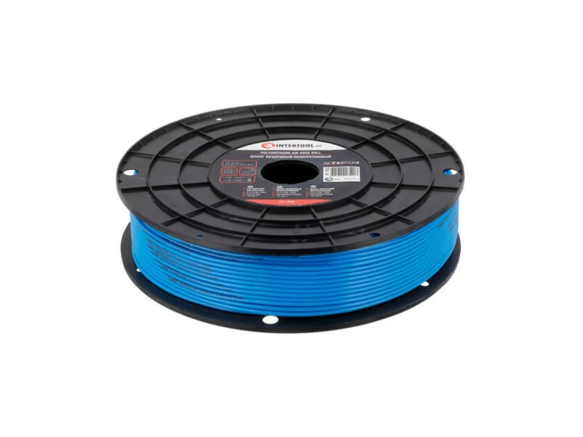 Шланг прямий поліуретановий, 2.5 * 4 мм, 100м, пластикова бобіна, STORM INTERTOOL PT-1752 