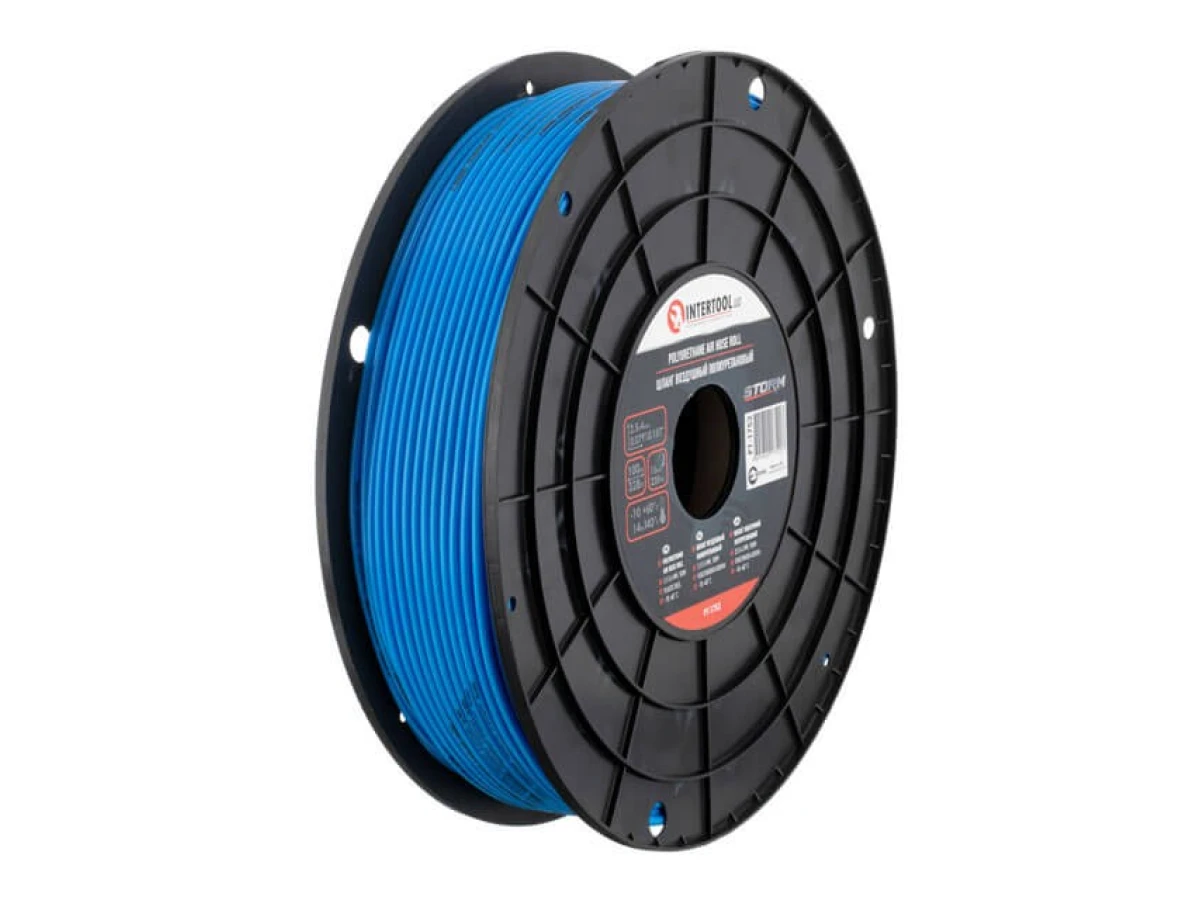 Шланг прямий поліуретановий, 2.5 * 4 мм, 100м, пластикова бобіна, STORM INTERTOOL PT-1752 