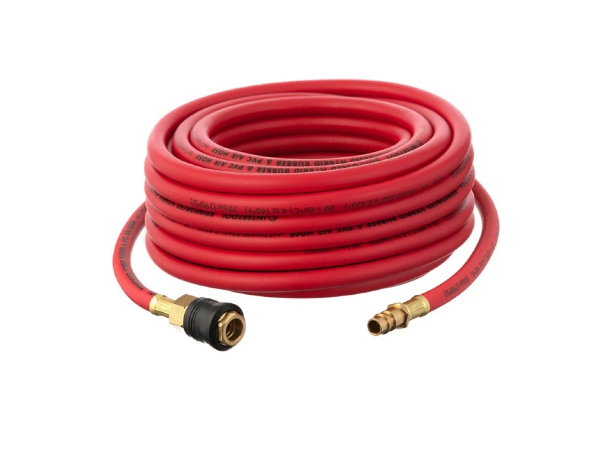 Шланг гібридний, професійний, 20 атм, 6 * 11мм, 10м з латунними швидкороз'ємними з'єднаннями, STORM INTERTOOL PT-1761 