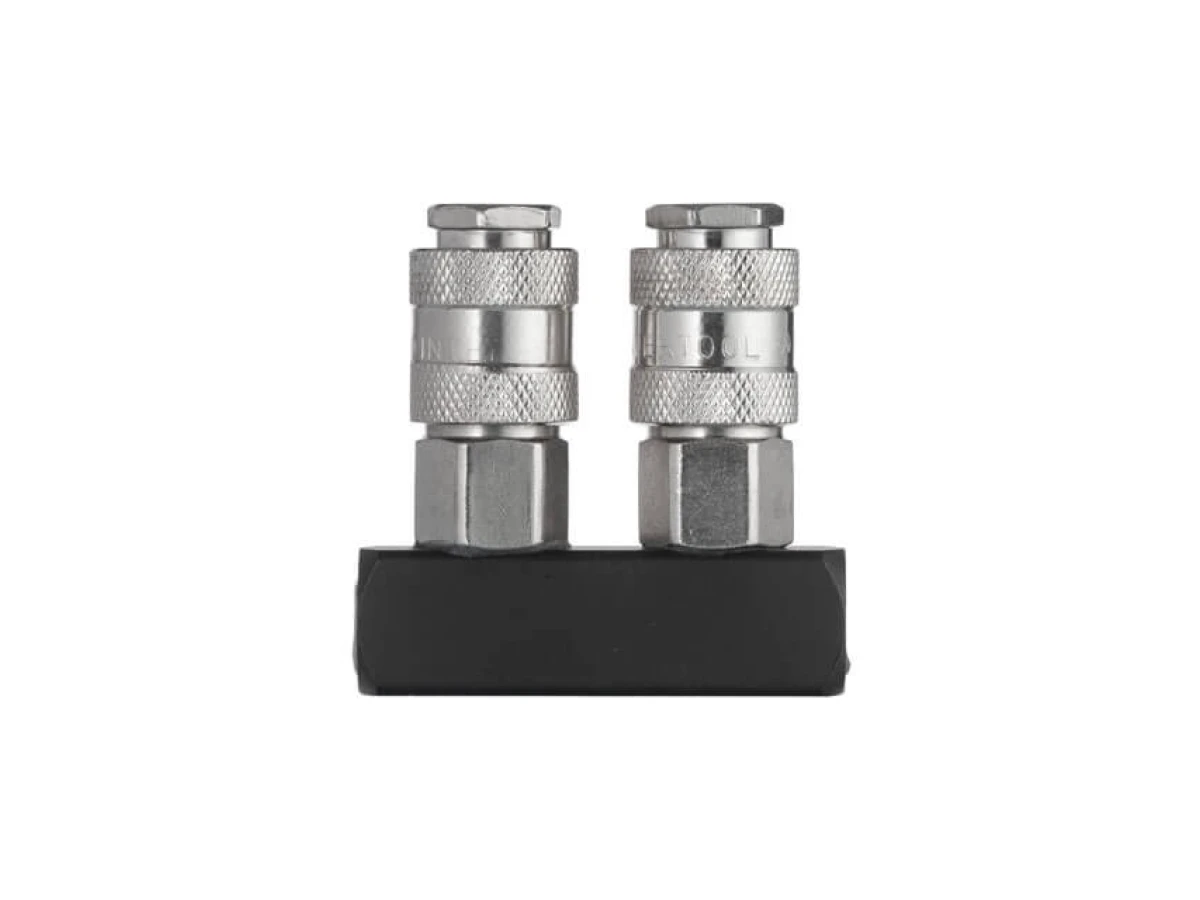 Розгалужувач повітря 1/4 "на 2 виходи, прямий, зі швидкороз'ємними з'єднаннями, 10 bar INTERTOOL PT-1854 