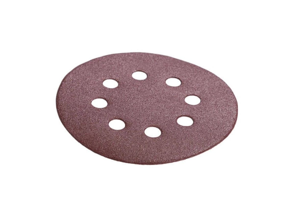 Круг наждачный самоклеющийся 125мм с отверстиями, бумага класс С, плотность 140 г/м2, К220, уп. 5ед INTERTOOL BT-0590 