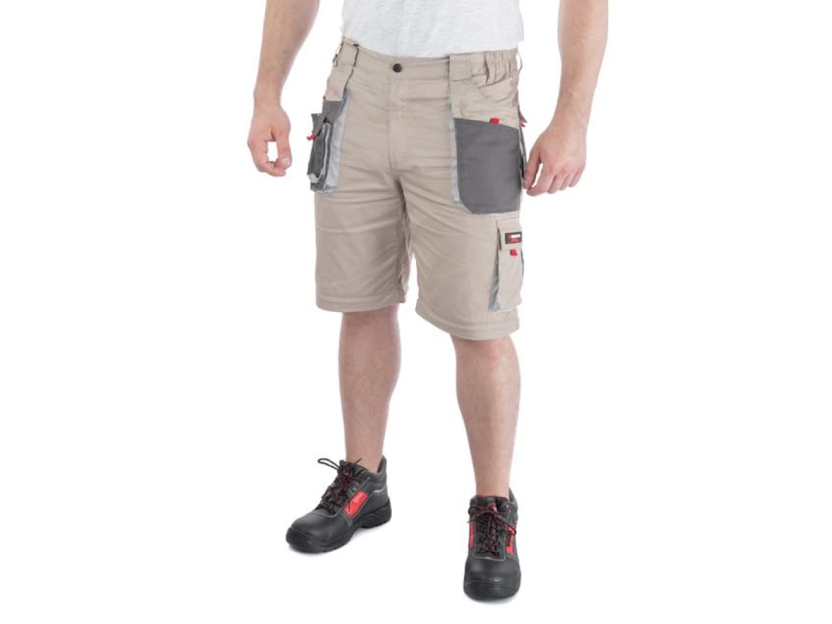 Брюки трансформер робочі з лямками 6 в 1, 100% бавовна, щільність 180 г / м2, XXL INTERTOOL SP-3045 