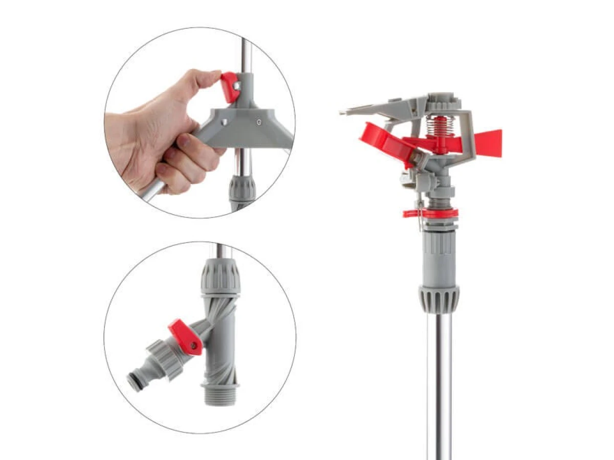 Дождеватель пульсирующий с полной/частичной зоной полива на треноге INTERTOOL GE-0068 