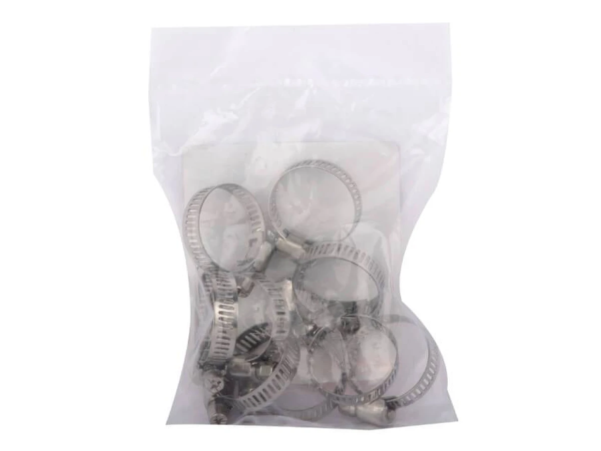 Хомут нержавіюча сталь 8 мм, D - 14-27 мм INTERTOOL TC-1014 