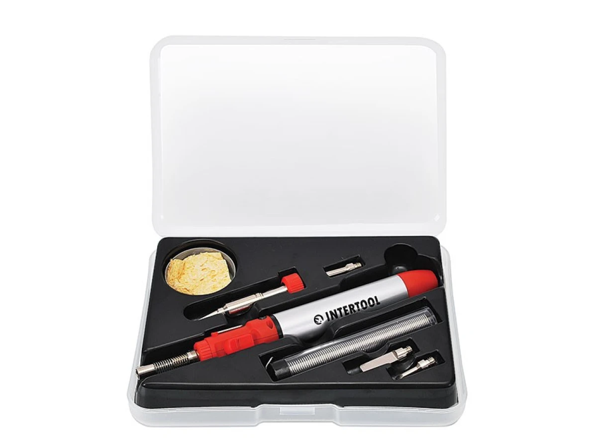 Микрогорелка 12 мл. с комплектом аксессуаров 7 ед. INTERTOOL GB-0005 