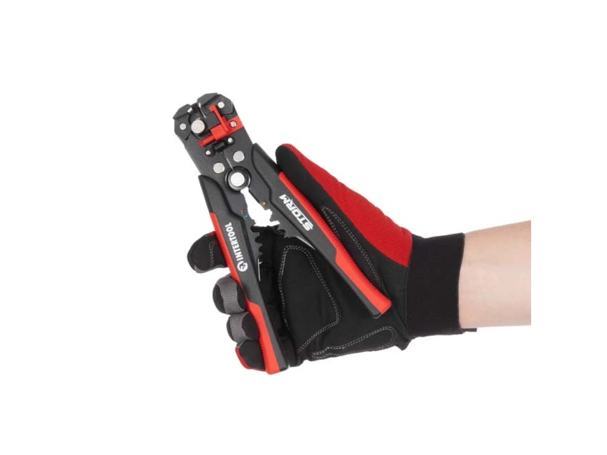 Знімач ізоляції автоматичний 200мм, з набором обтискних клем, STORM INTERTOOL HT-7024 