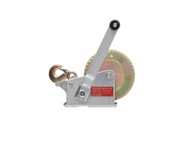 Лебедка рычажная барабанная стальной трос тяговое усилие 450 кг INTERTOOL GT1454 