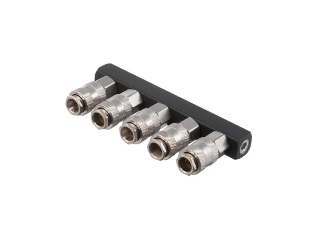 Розгалужувач повітря 1/4 "на 5 виходів, прямий, зі швидкороз'ємними з'єднаннями, 10bar INTERTOOL PT-1857 