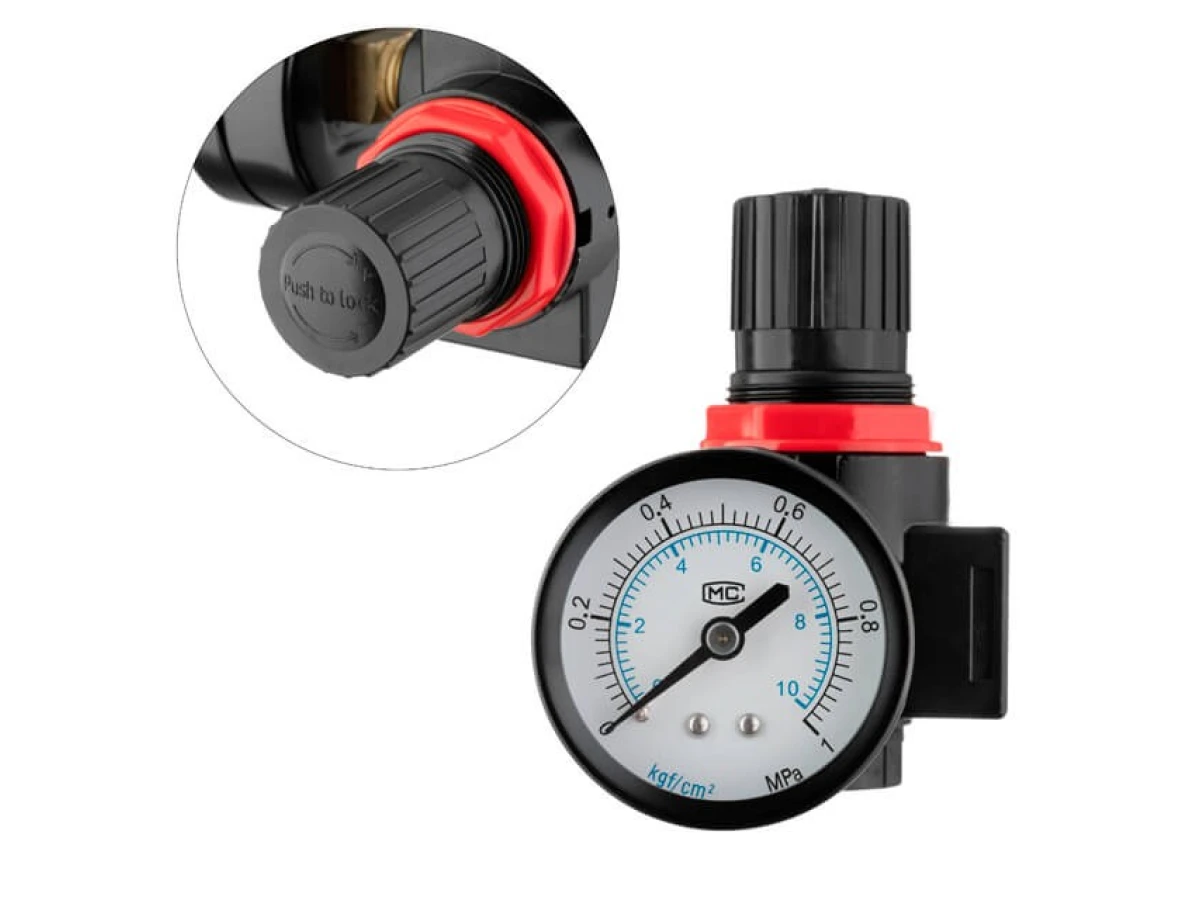 Регулятор тиску 1/4", 0,5-8 бар INTERTOOL PT-1425 