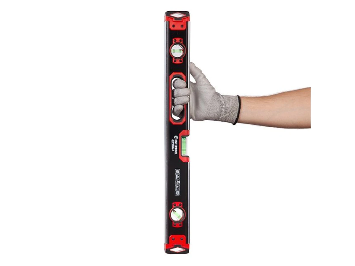 Уровень строительный усиленный 600 мм INTERTOOL MT-1506 