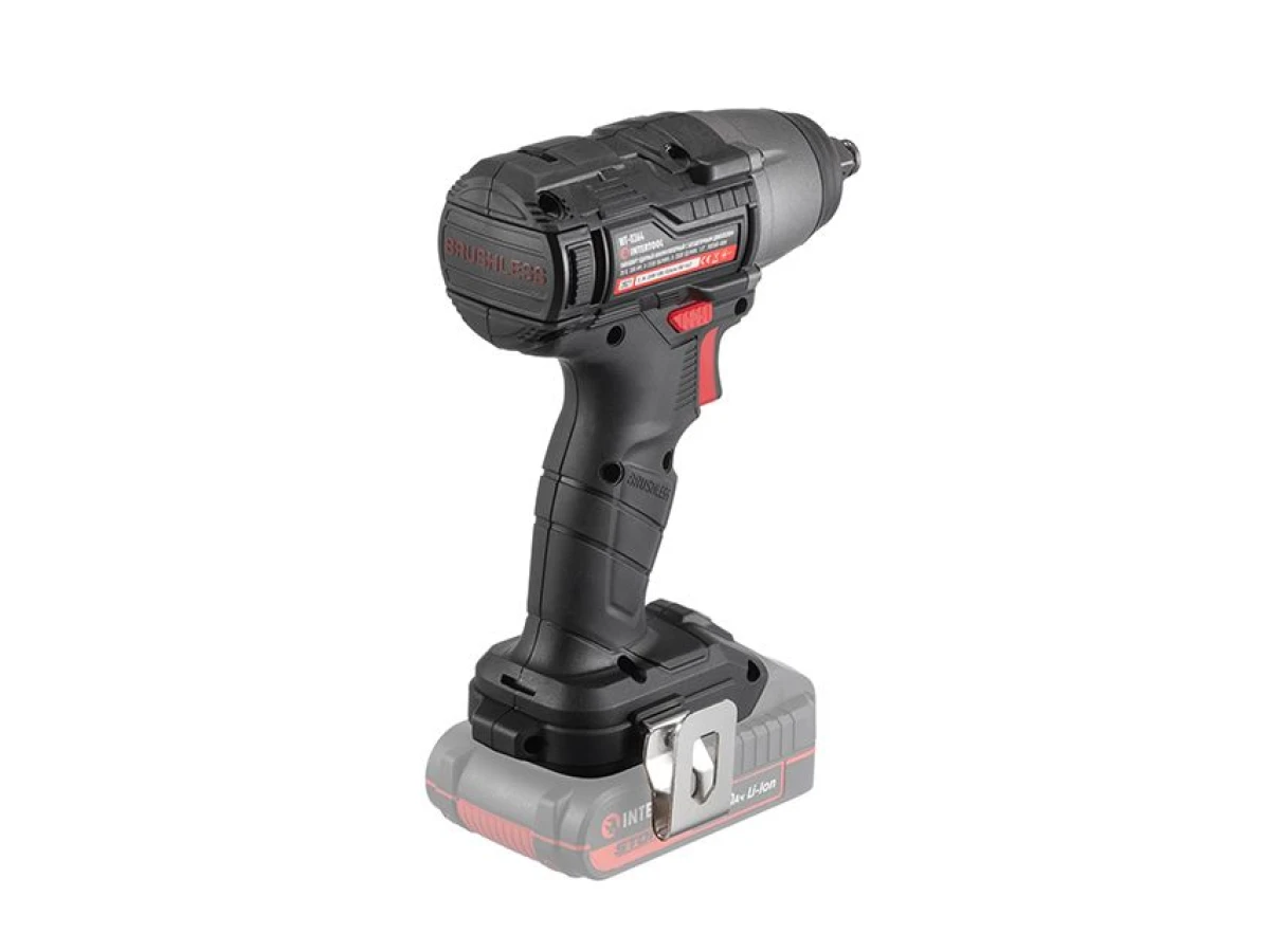 Гайковерт ударний акумуляторний з безщітковим двигуном 20 В, 300 Nm, 0-2500 об/хв., 0-3000 уд./хв., 1/2", без ЗП та АКБ INTERTOOL WT-9364 
