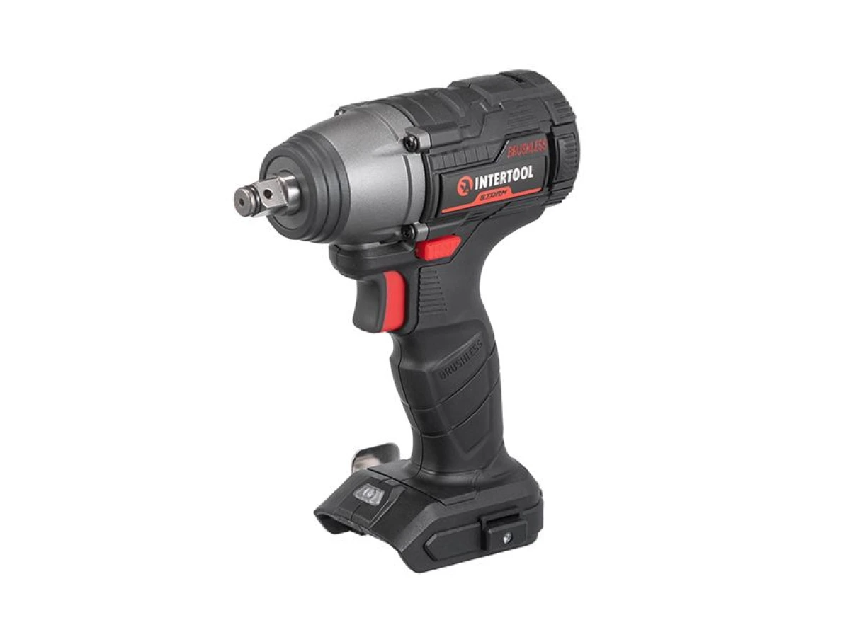 Гайковерт ударний акумуляторний з безщітковим двигуном 20 В, 300 Nm, 0-2500 об/хв., 0-3000 уд./хв., 1/2", без ЗП та АКБ INTERTOOL WT-9364 
