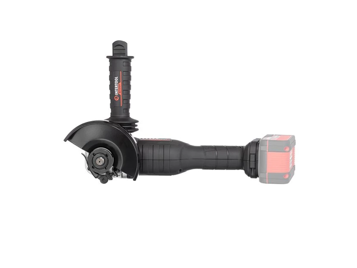 Шліфмашина кутова акумуляторна з безщітковим двигуном 20 В, 125 мм, 10000 об/хв., без ЗП та АКБ INTERTOOL WT-9366 