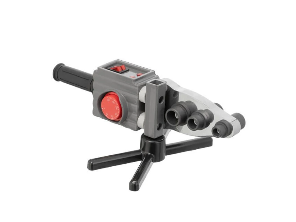 Паяльник для пластикових труб, 850/1850 Вт, 0-300°C, насадки 20, 25, 32, 40, 50, 63 мм, металевий кейс INTERTOOL RT-2112 