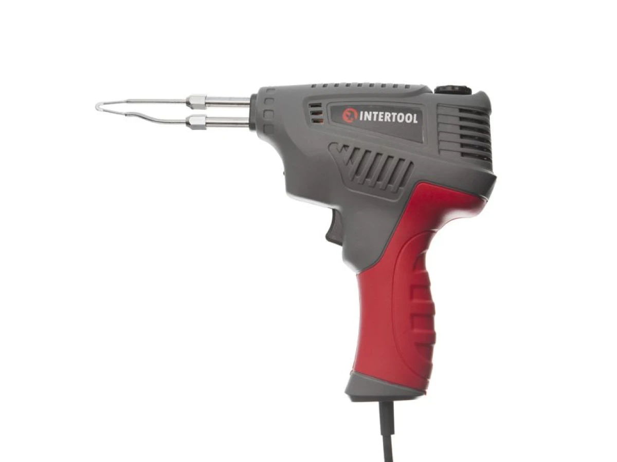 Паяльник імпульсний з трансформатором 200 Вт, 230 В, 3-режиму, з комплектом насадок INTERTOOL RT-2003 