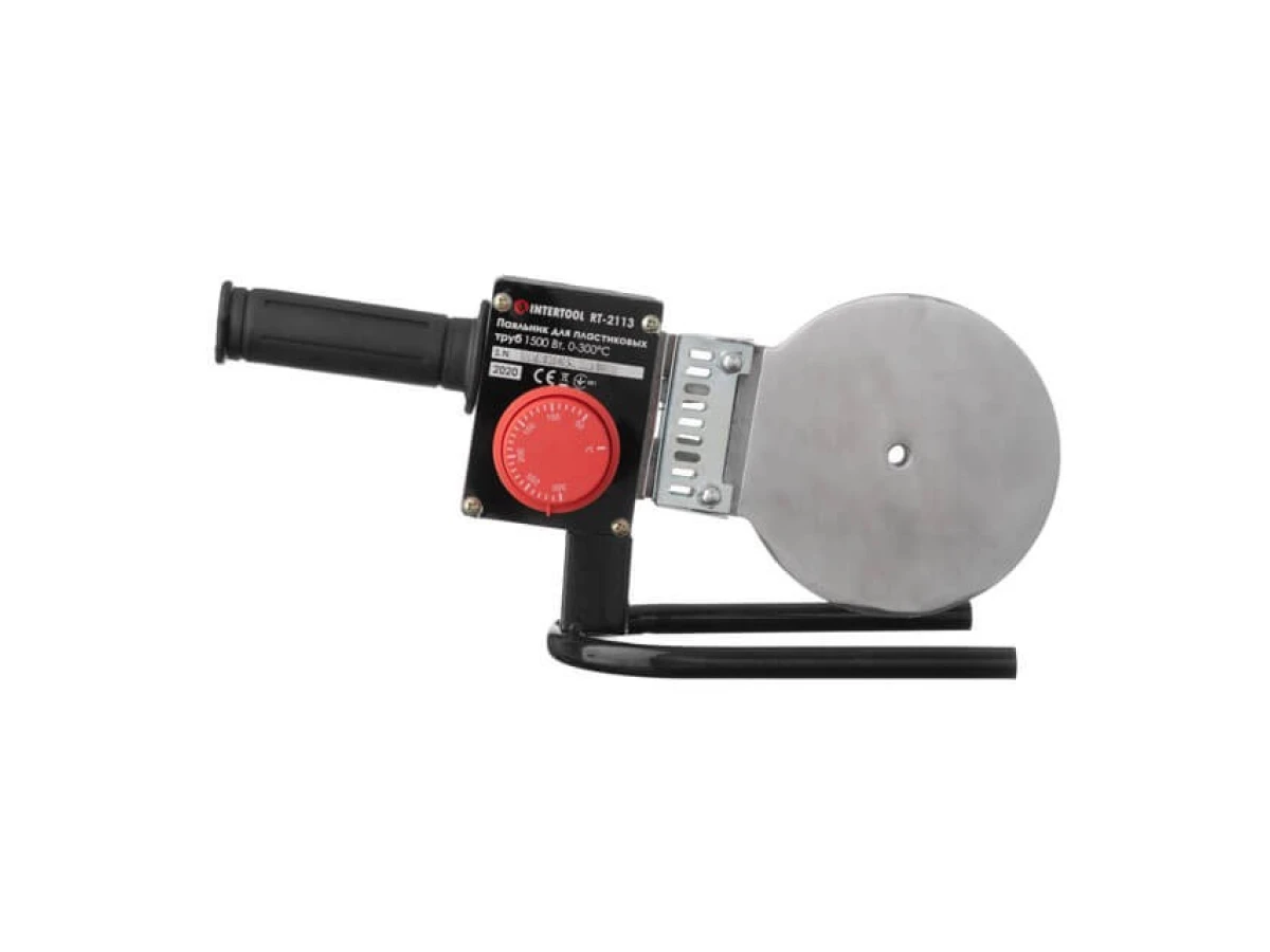 Паяльник для пластикових труб, 1500 Вт, 0-300°C, насадки 75, 90, 110 мм, металевий кейс INTERTOOL RT-2113 