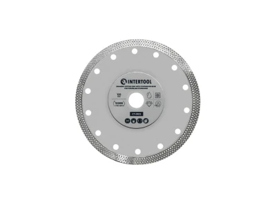Диск алмазний відрізний з суцільною кромкою 125мм, по керамограніту INTERTOOL CT-3102