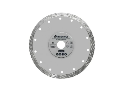 Диск алмазний відрізний з суцільною кромкою 180мм, по керамограніту INTERTOOL CT-3104