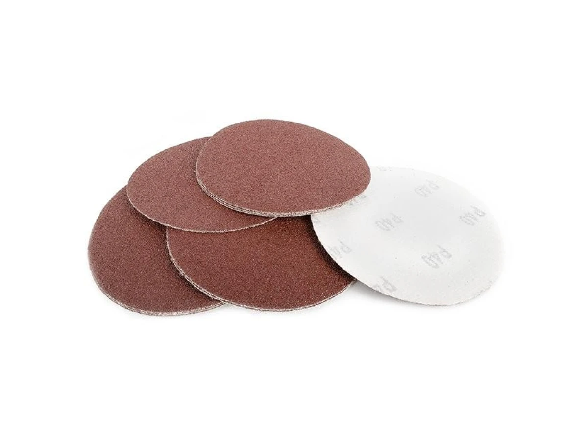 Круг наждачный самоклеющийся, бумага класс E, плотность 220 г/м2, 125 мм, К40, уп. 10ед. INTERTOOL BT-0554 