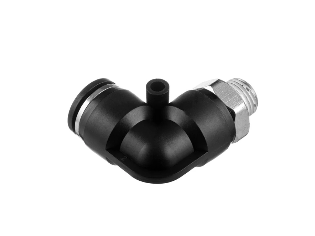 З'єднання цангове L-подібне для поліуретанових та ін. шлангів 12 мм, 1/4" зовн. різьба INTERTOOL PT-2334 