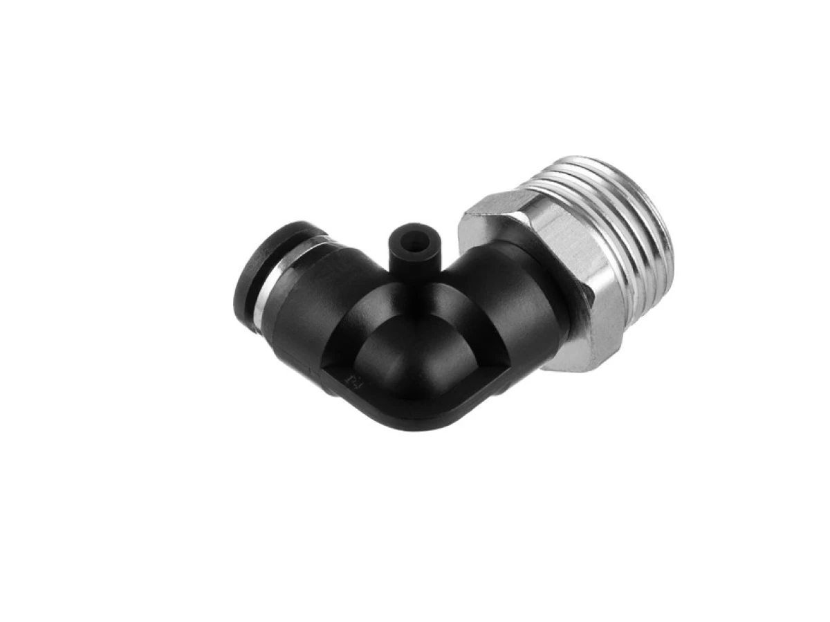 З'єднання цангове L-подібне для поліуретанових та ін. шлангів 6 мм, 1/2" зовн. різьба INTERTOOL PT-2341 