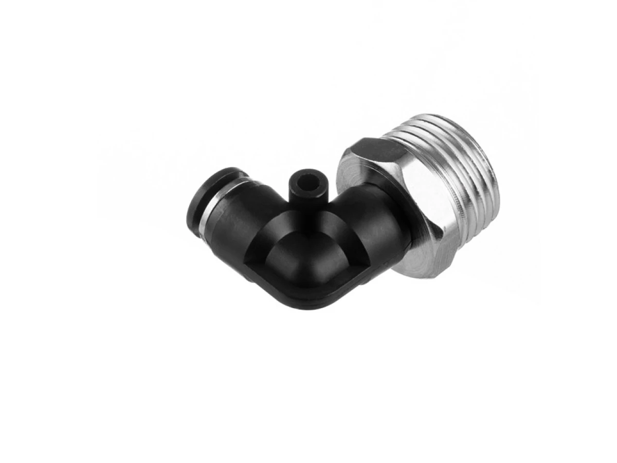 З'єднання цангове L-подібне для поліуретанових та ін. шлангів 8 мм, 1/2" зовн. різьба INTERTOOL PT-2342 