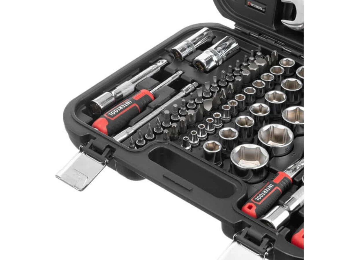 Набор инструментов 1/2" & 1/4", 82 ед., Cr-V STORM INTERTOOL ET-8082 
