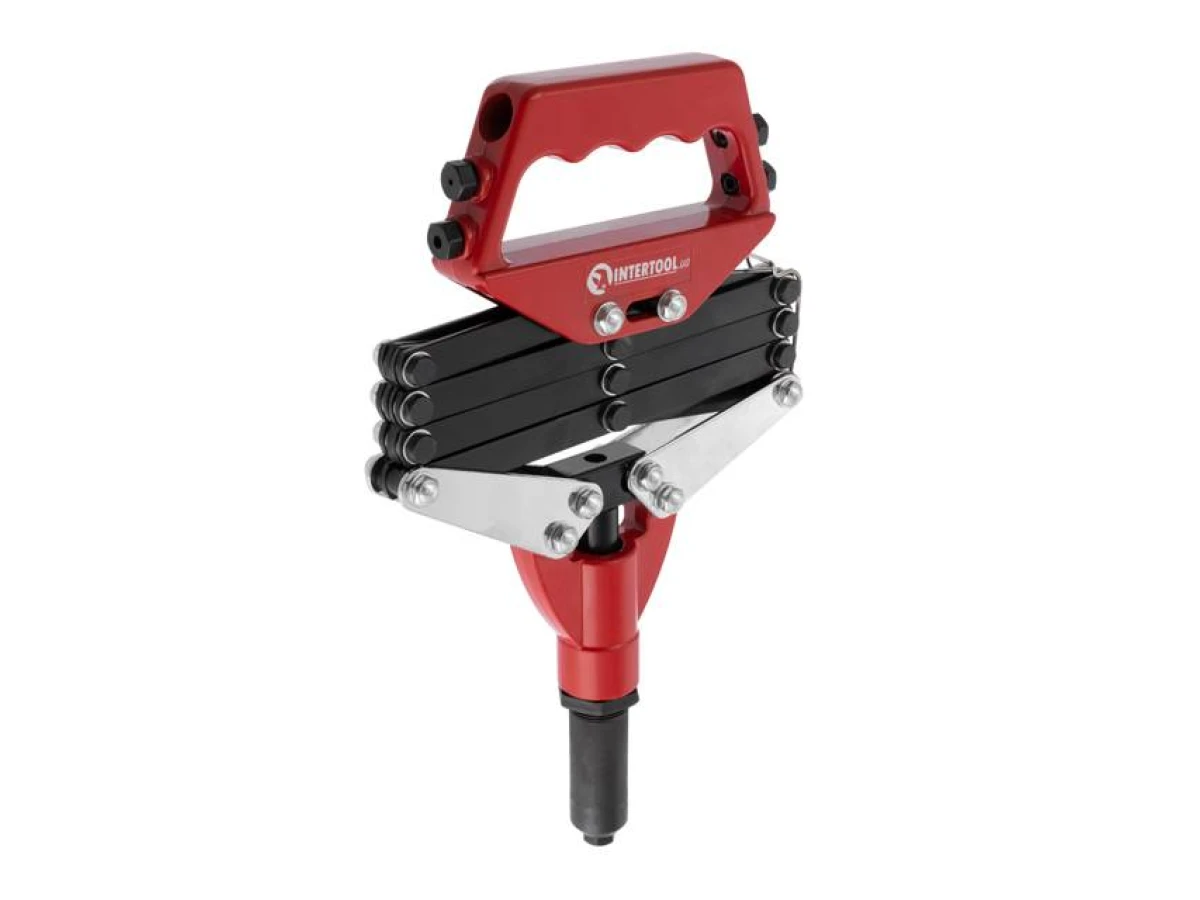 Пістолет заклепувальний з важільним механизмом 800мм, діаметр заклепки 2.8; 3.2; 4; 4.8 мм INTERTOOL RT-0007 