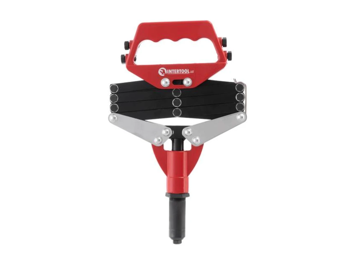 Пістолет заклепувальний з важільним механизмом 800мм, діаметр заклепки 2.8; 3.2; 4; 4.8 мм INTERTOOL RT-0007 